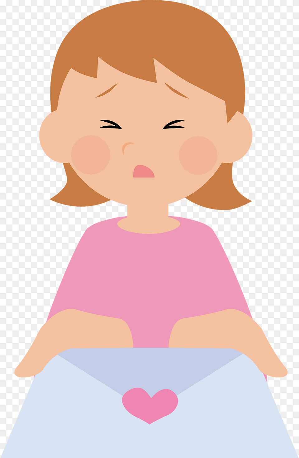 Girl Is Holding A Love Letter Clipart, Baby, Person, Face, Head Png