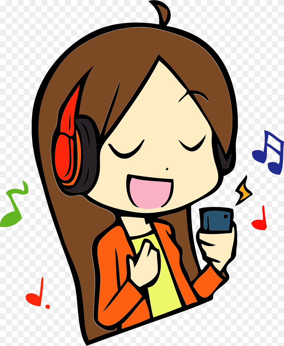 Girl Is Listening To Music On Headphones Clipart, Photography, Baby, Person, Face Free Png Download