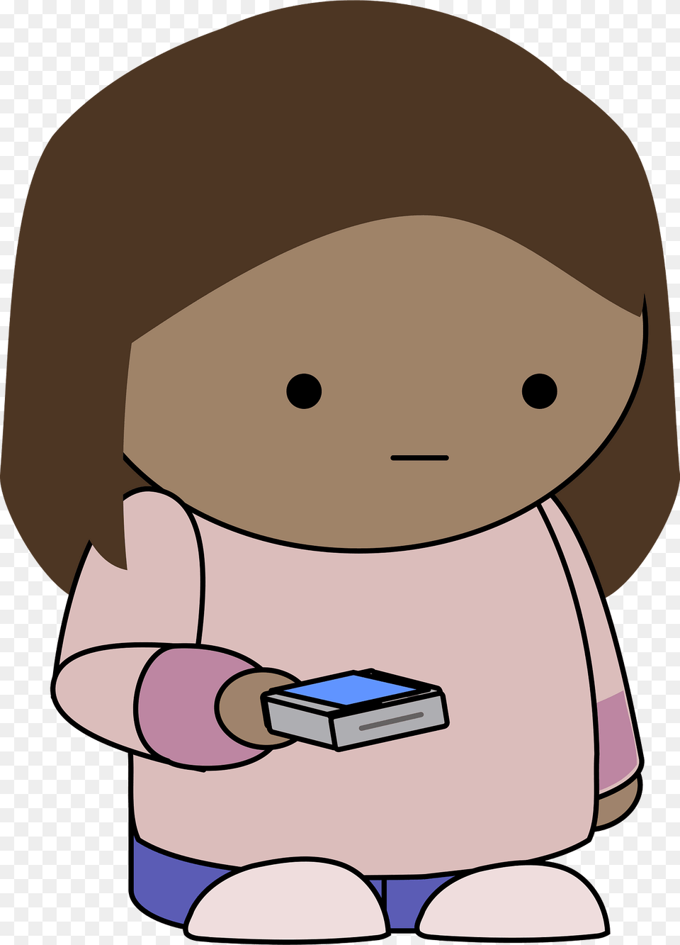 Girl Is Looking, Cartoon, Texting, Electronics, Phone Free Png