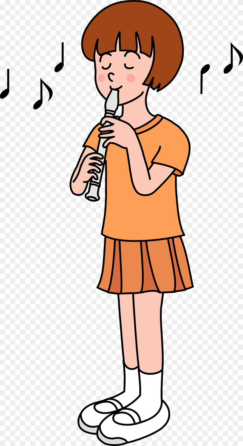 Girl Is Playing Recorder Clipart, Person, Face, Head, Musical Instrument Png Image