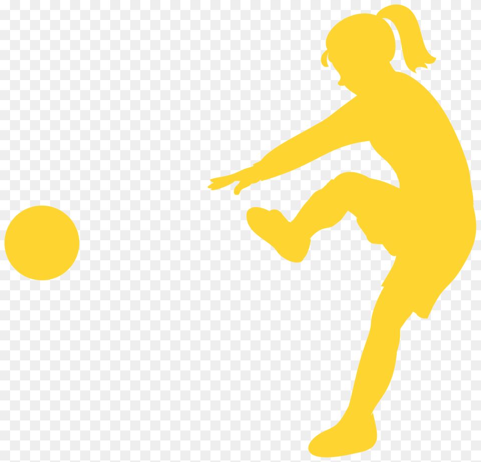 Girl Is Playing Soccer Silhouette, Ball, Sport, Tennis, Tennis Ball Free Png Download