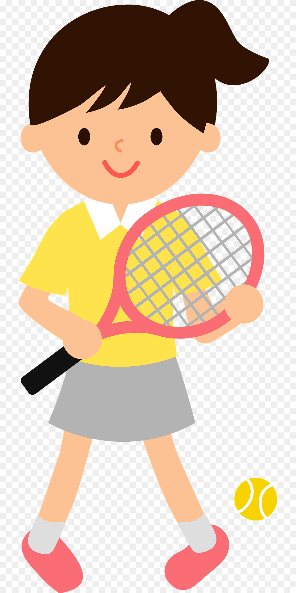 Girl Is Playing Tennis Clipart, Racket, Sport, Tennis Racket, Baby Png