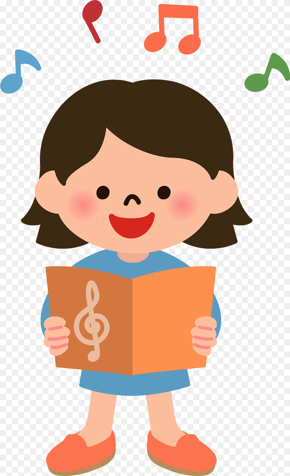 Girl Is Singing Clipart, Person, Reading, Baby, Face Free Png