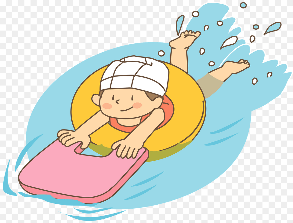 Girl Is Swimming With Floaties Clipart, Water Sports, Water, Sport, Person Free Png