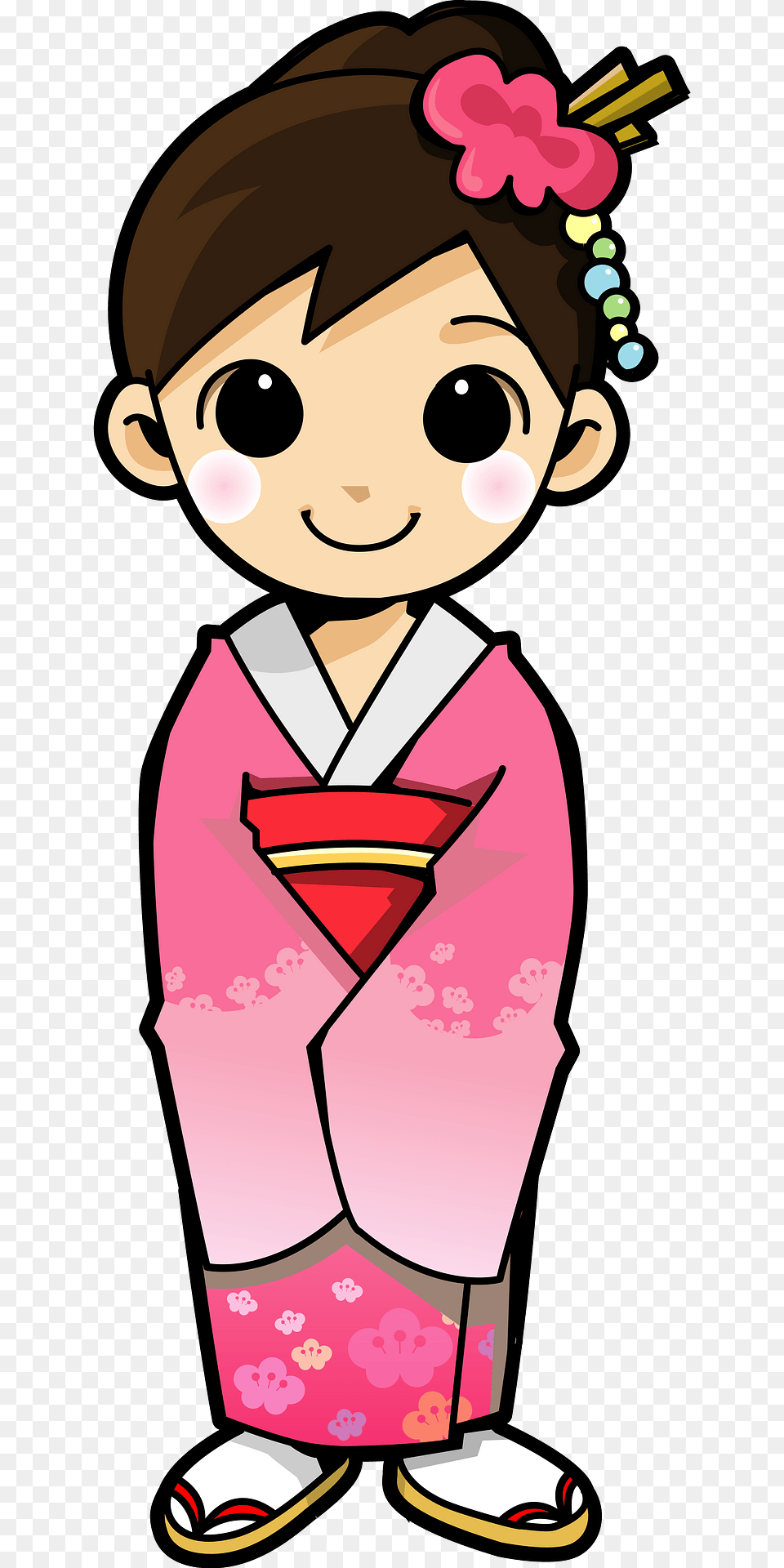 Girl Is Wearing A Kimono Clipart, Robe, Gown, Formal Wear, Fashion Free Png Download