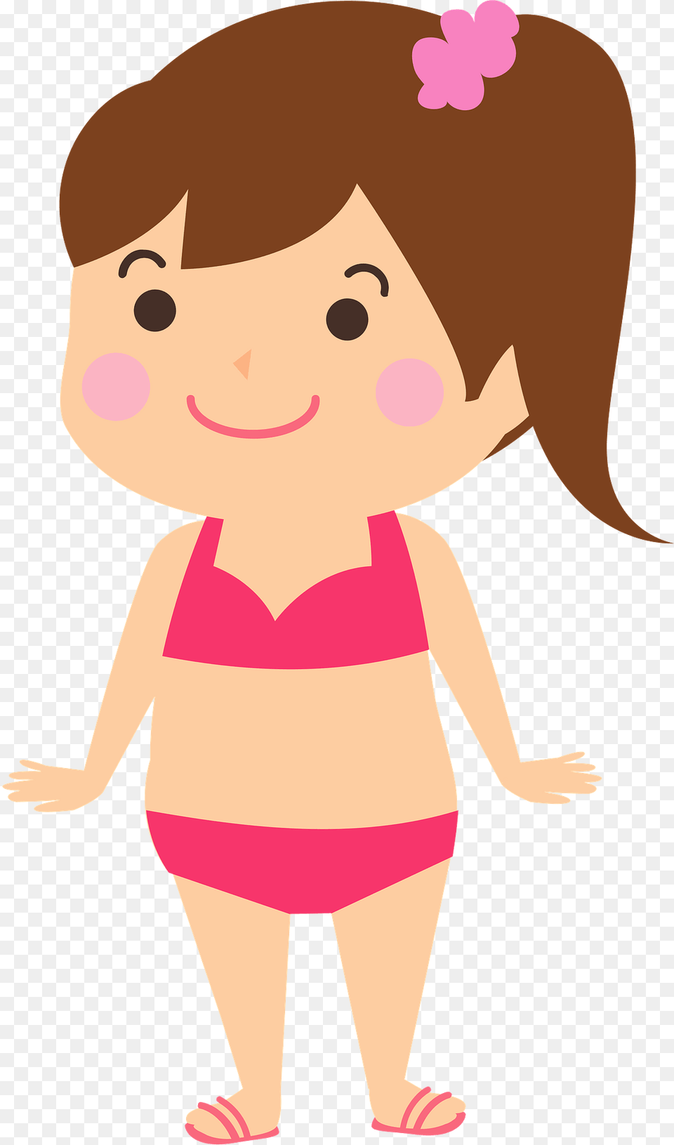 Girl Is Wearing Bikini Swimwear Clipart, Clothing, Baby, Person, Face Png