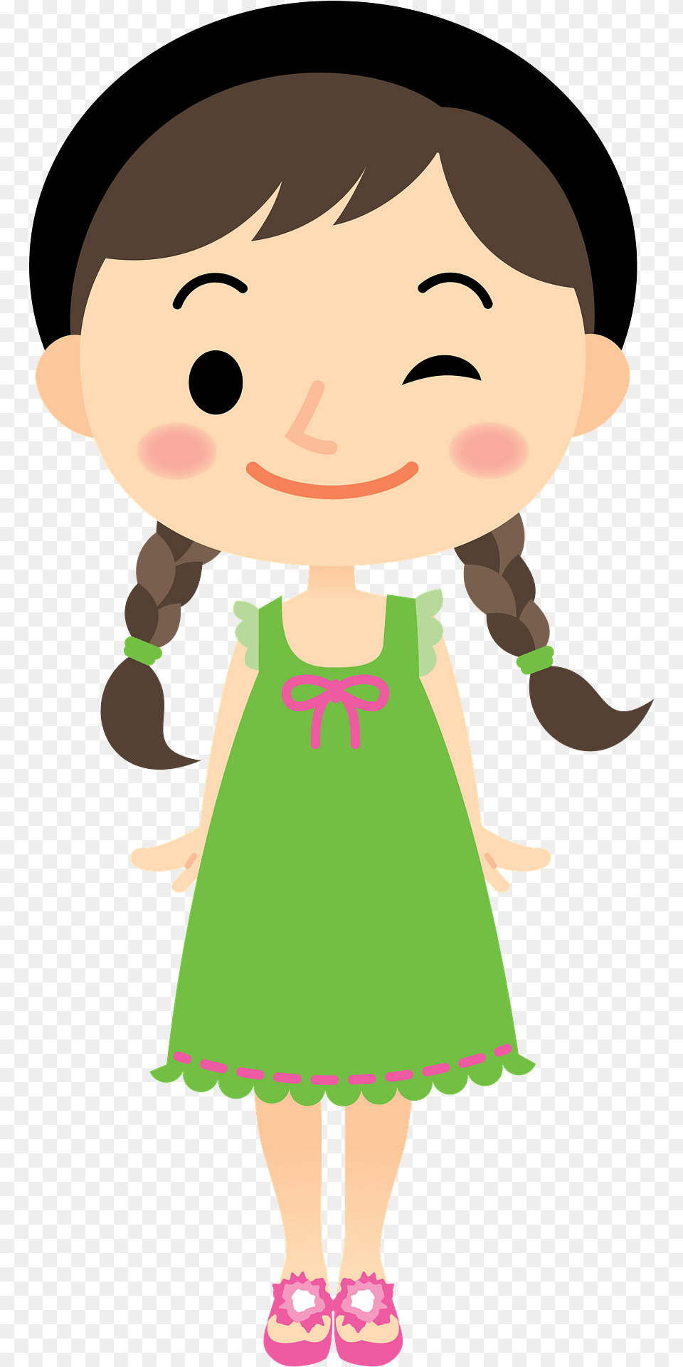 Girl Is Winking Clipart, Baby, Person, Clothing, Dress Png