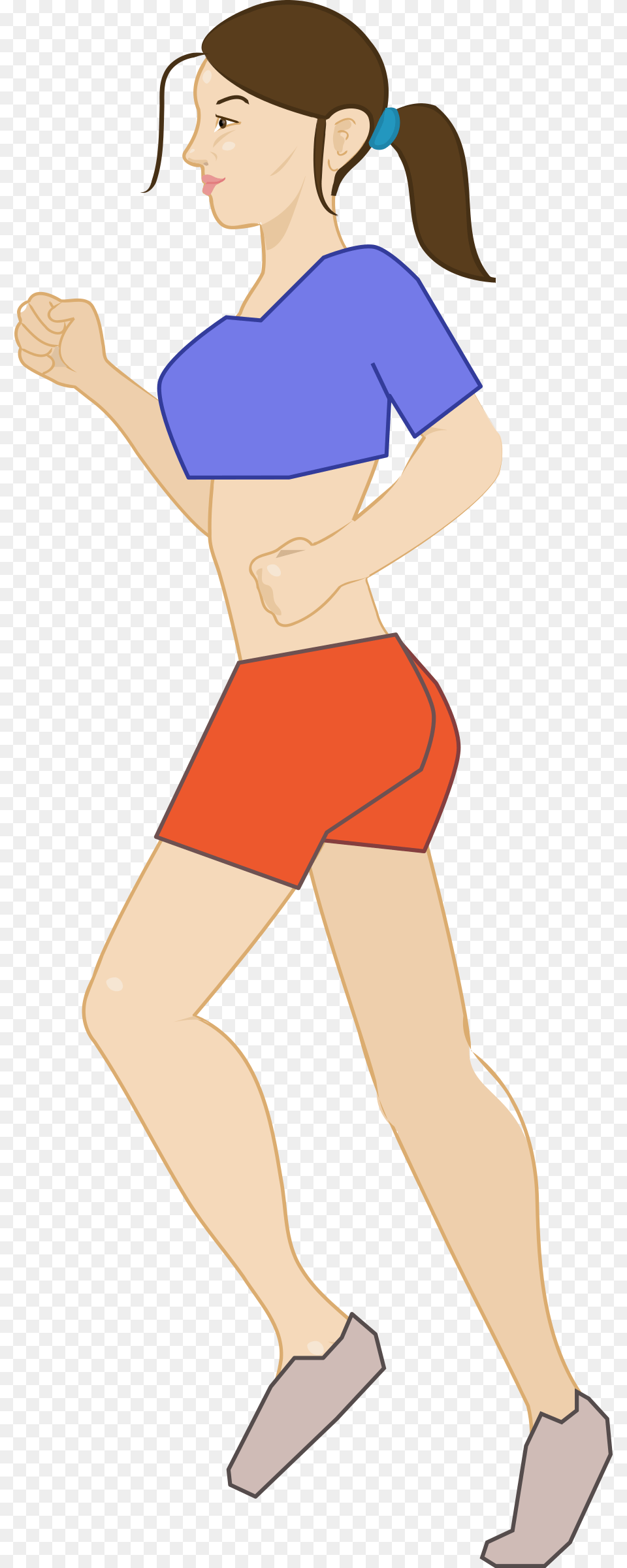 Girl Jogging Clipart Transparent, Adult, Clothing, Female, Person Png Image