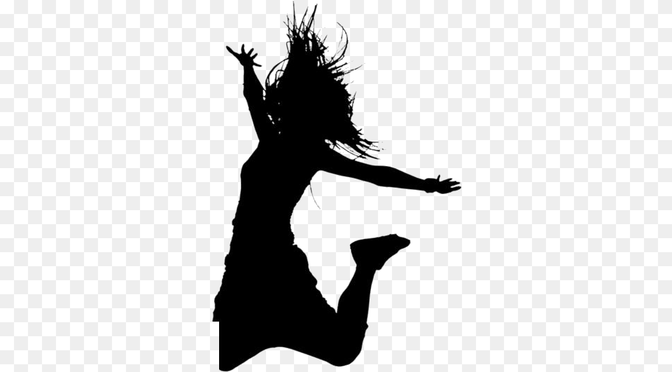 Girl Jumping Clip Art Silhouette, Dancing, Leisure Activities, Person Free Png