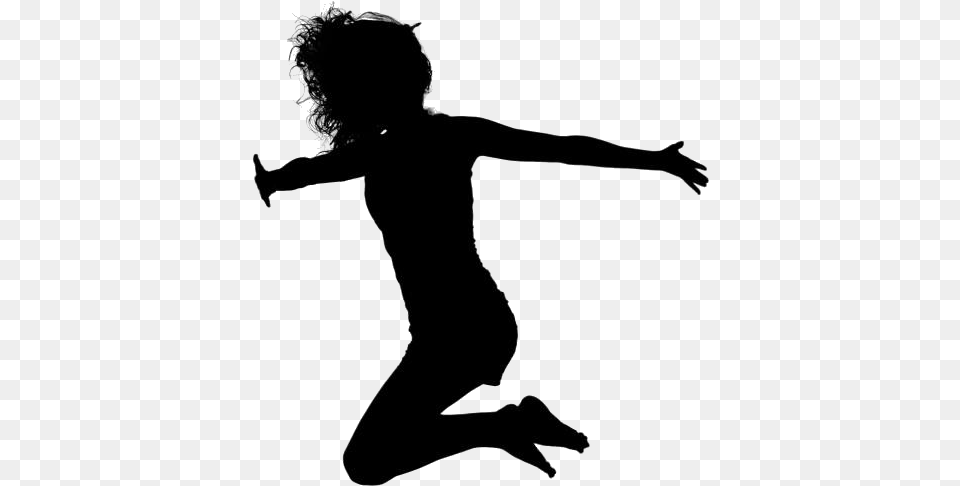 Girl Jumping Clipart Child Jump Silhouette, Baby, Person, Dancing, Leisure Activities Free Png