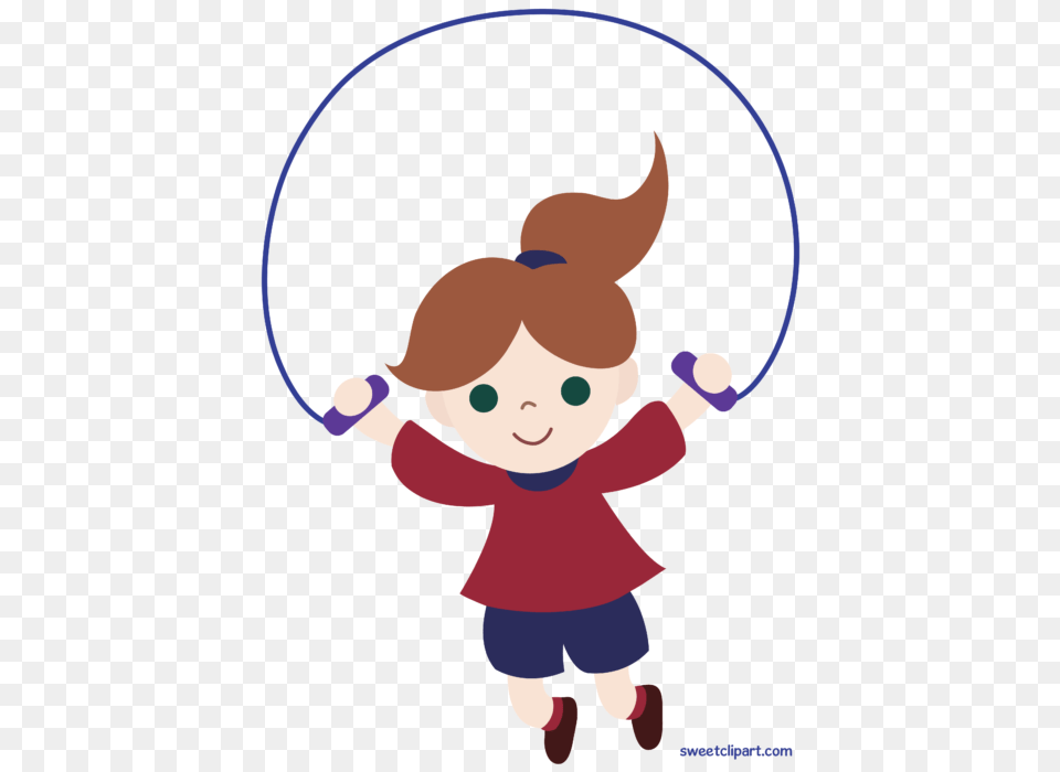 Girl Jumping Rope Clip Art, Baby, Person, Face, Head Free Png Download