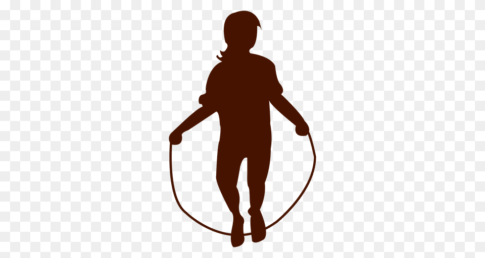 Girl Jumping Rope Red Silhouette, Person, Head Png Image