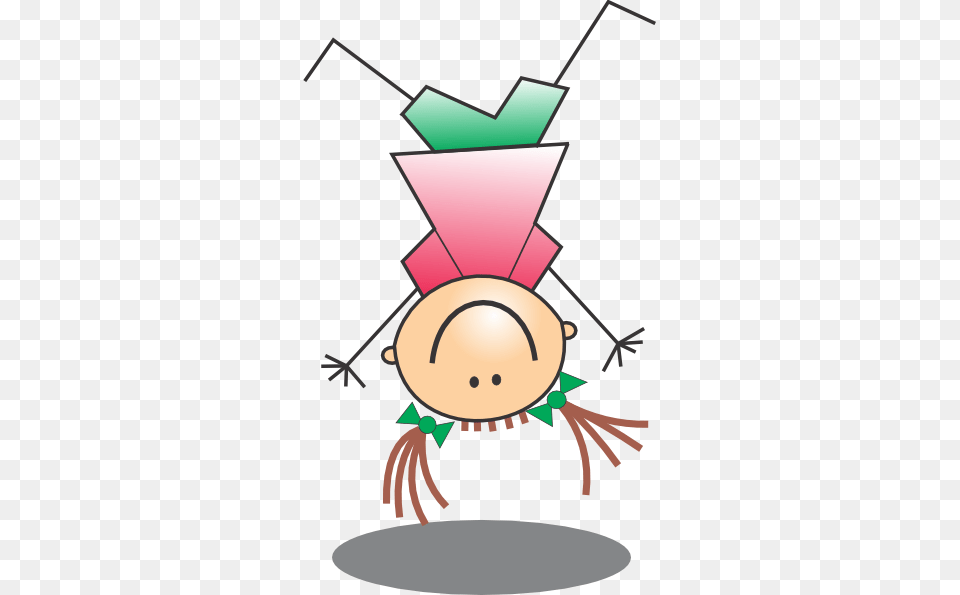 Girl Jumping Upside Down Clip Art, People, Person, Food, Seafood Free Png