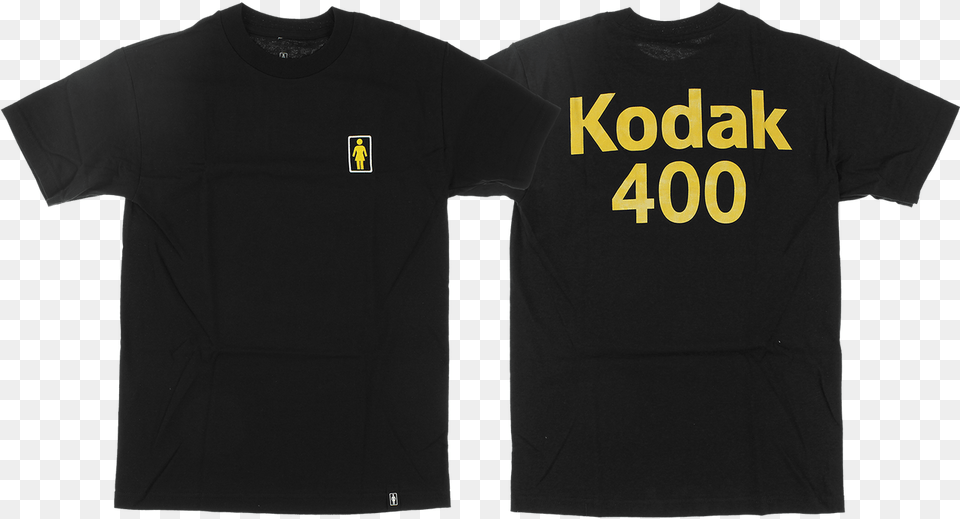 Girl Kodak Gold 400 Ss Sblack Tshirt Kodak, Clothing, Shirt, T-shirt Png Image