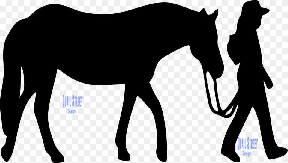 Girl Leading Horse Vinyl Decal Girl Leading Horse Silhouette Png