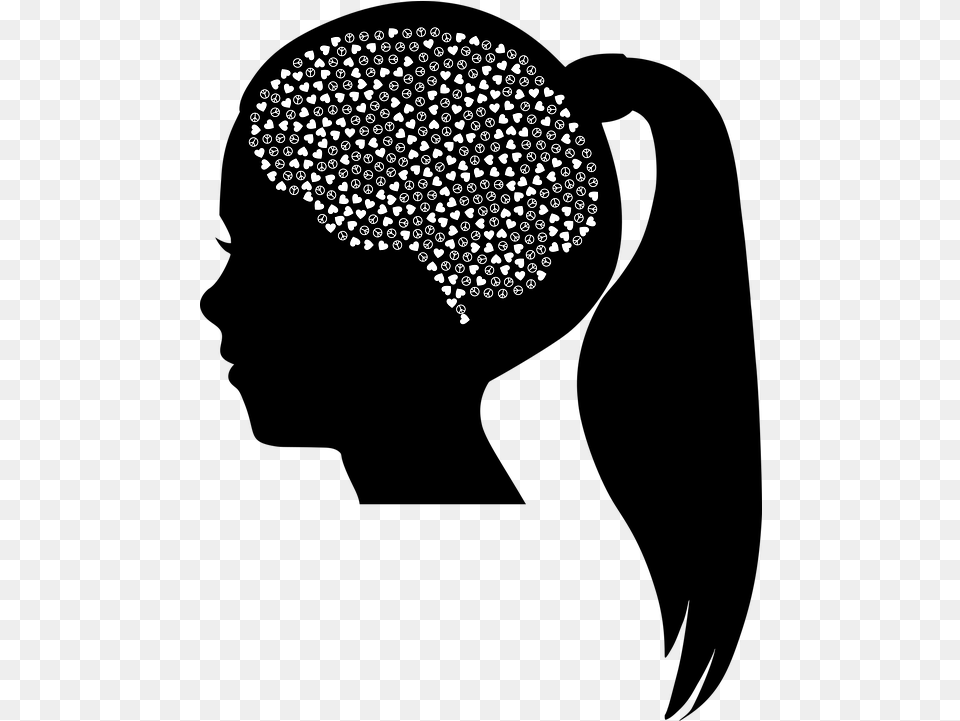 Girl Love Peace Vector Graphic On Pixabay Girl Brain, Electrical Device, Microphone, Chandelier, Lamp Free Png Download
