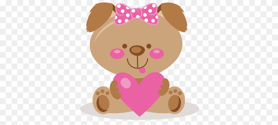 Girl Love Puppy Valentine Clip Art Svg Cute Valentines Clipart, Toy, Teddy Bear Png