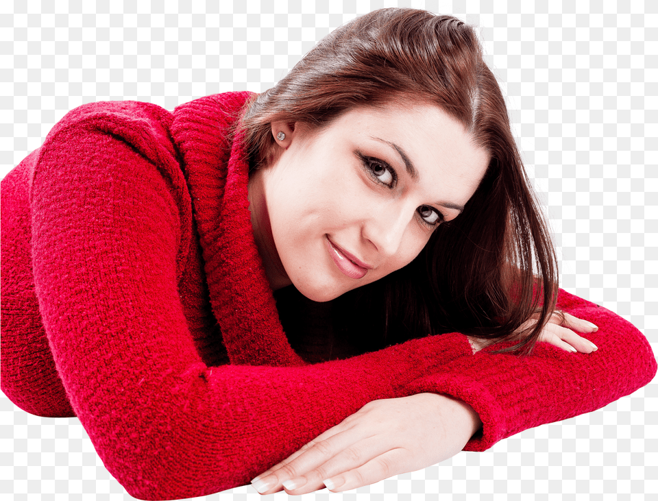 Girl Lying Down, Adult, Sweater, Person, Knitwear Free Transparent Png