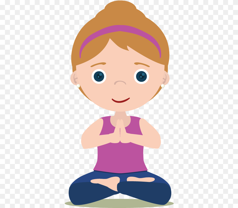 Girl Meditating Clipart, Baby, Person, Face, Head Free Png Download
