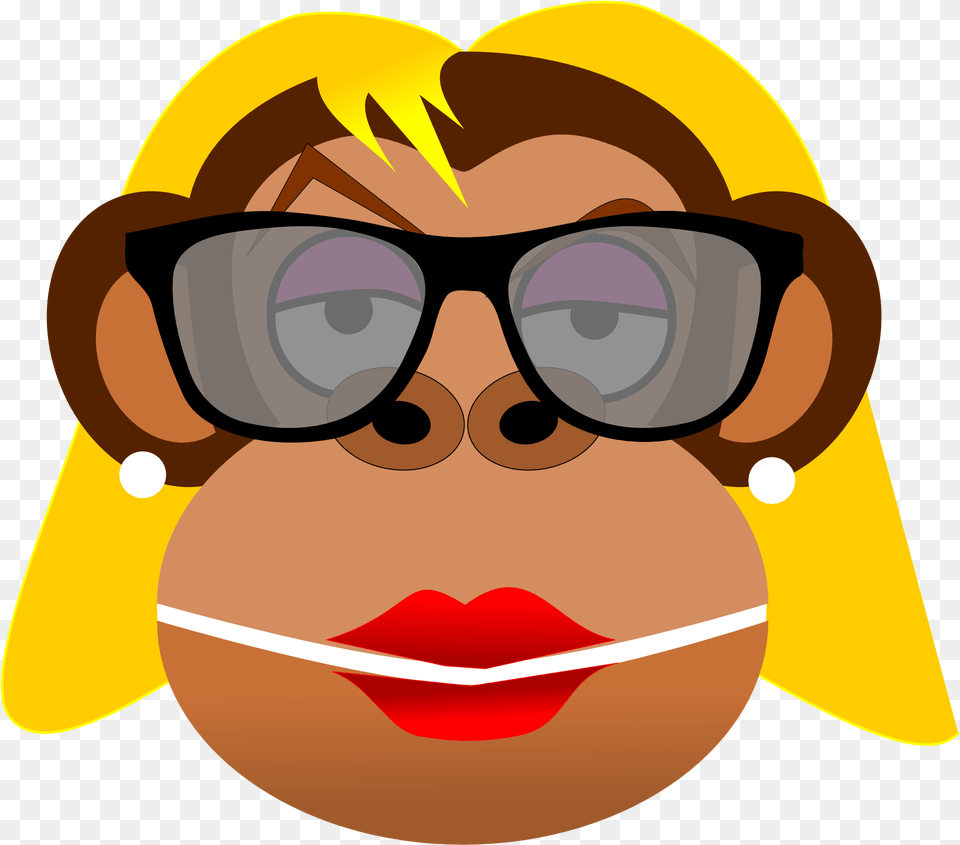 Girl Monkey With Glasses, Baby, Person, Accessories Free Png