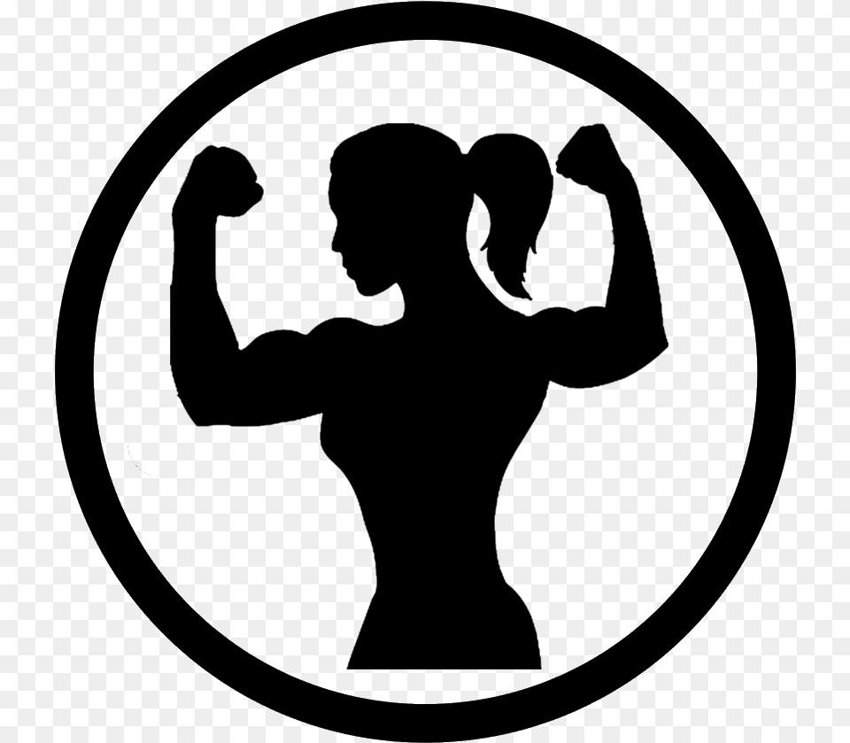 Girl Muscle Silhouette, Oval, Sphere Png Image