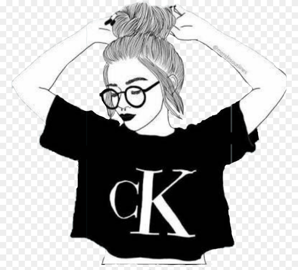 Girl Nerd Cartoon Calvin Klein, Adult, Person, Man, Male Png