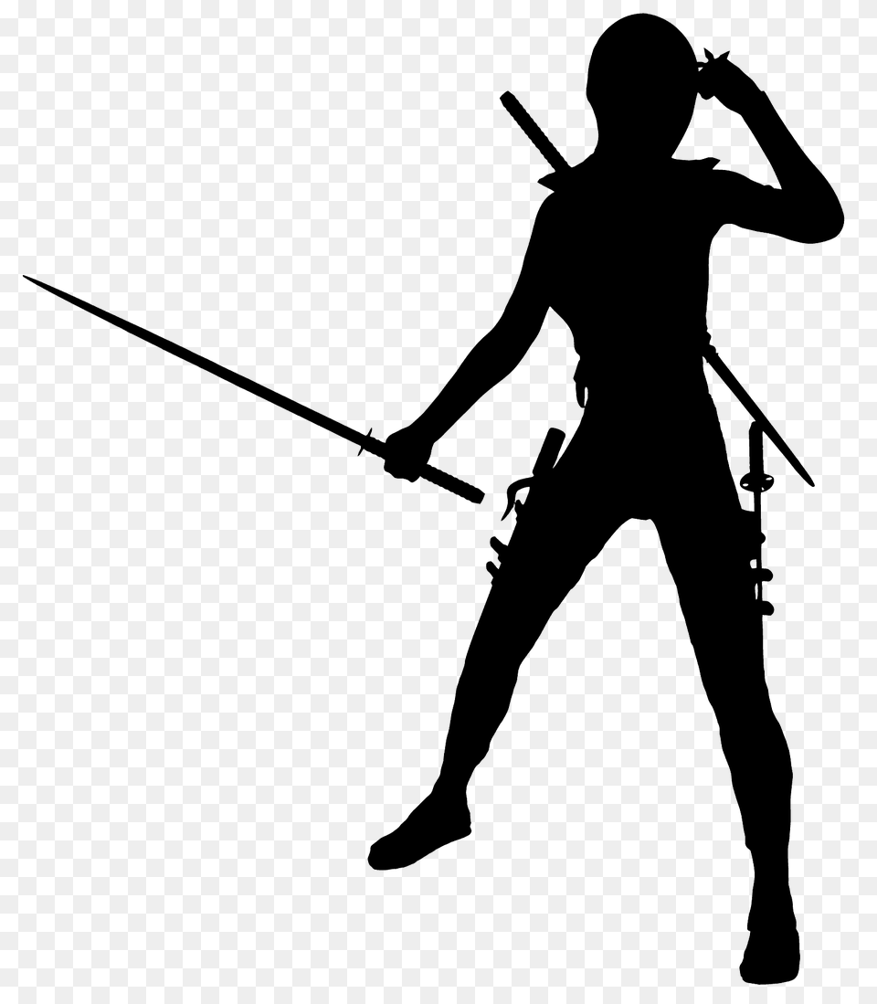 Girl Ninja Silhouette, Adult, Male, Man, Person Free Png Download