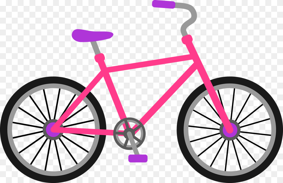 Girl On Bicycle Clipart Inside Bicycle Clip Art, Transportation, Vehicle, Machine, Wheel Png