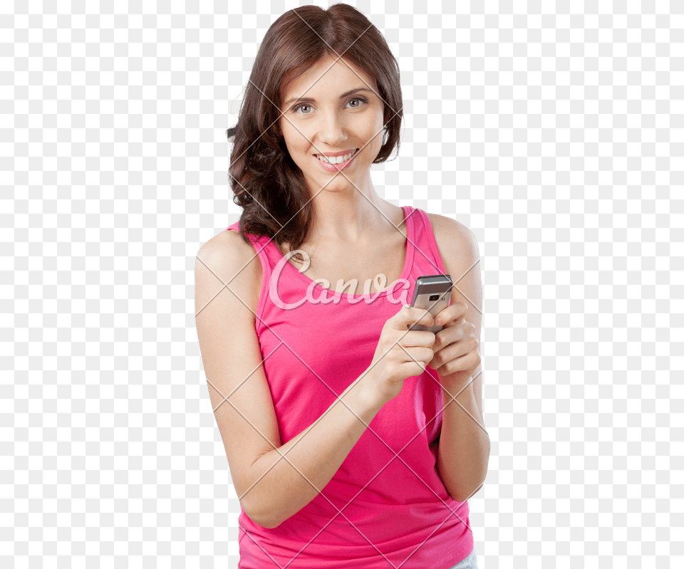 Girl On Cell Phone Indian Excited Woman, Electronics, Mobile Phone, Photography, Adult Free Png Download