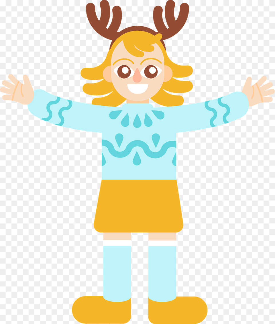 Girl On Christmas Party Clipart, Baby, Person, Face, Head Free Transparent Png