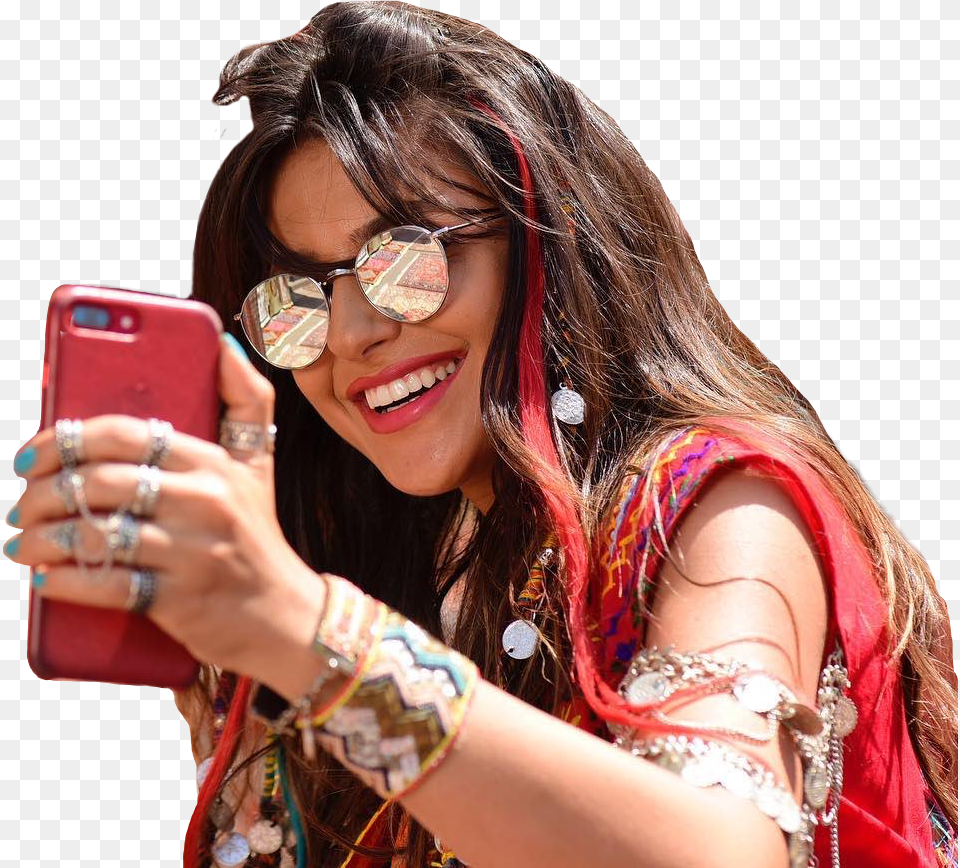 Girl On Phone Girl With Mobile, Accessories, Sunglasses, Smile, Photography Png