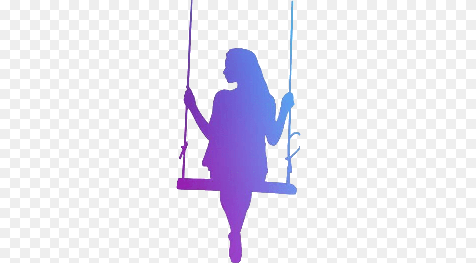 Girl On Swing Background Girl In A Swing Silhouette, Toy Free Png