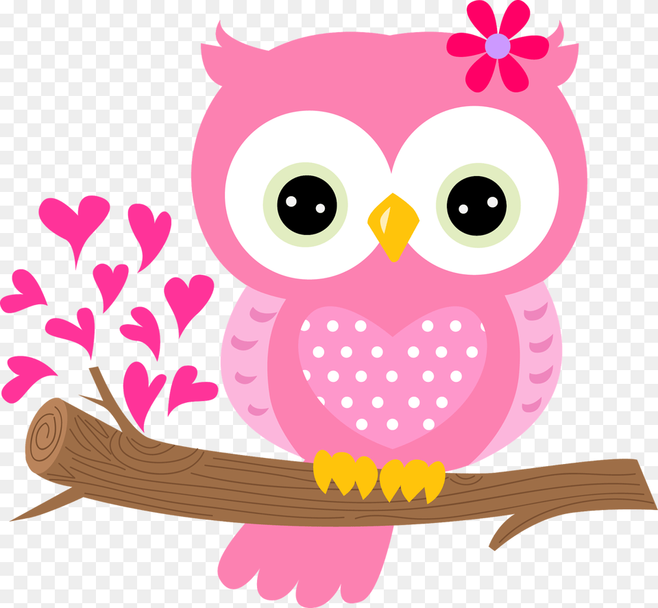 Girl Owl Picture Black And White Download Pink Girl Valentine39s Day Owl T Shirt Bodysuit Pink, Animal, Bird, Bear, Mammal Free Png
