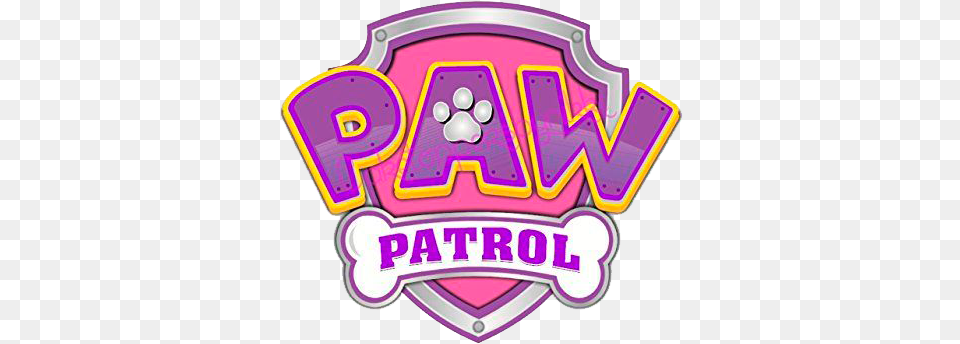 Girl Paw Patrol Logo, Purple, Sticker, Food, Ketchup Png Image