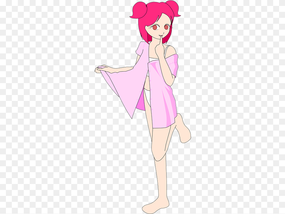 Girl Pink Hair Girls Without Clothes In Cartoons, Person, Face, Head, Dancing Free Png