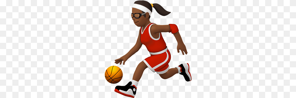 Girl Playing Basketball Emoji, Ball, Basketball (ball), Sport, Baby Free Transparent Png
