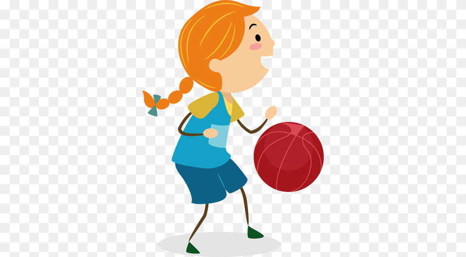 Girl Playing Basketball Kids Decal, Art, Graphics, Person, Face Png