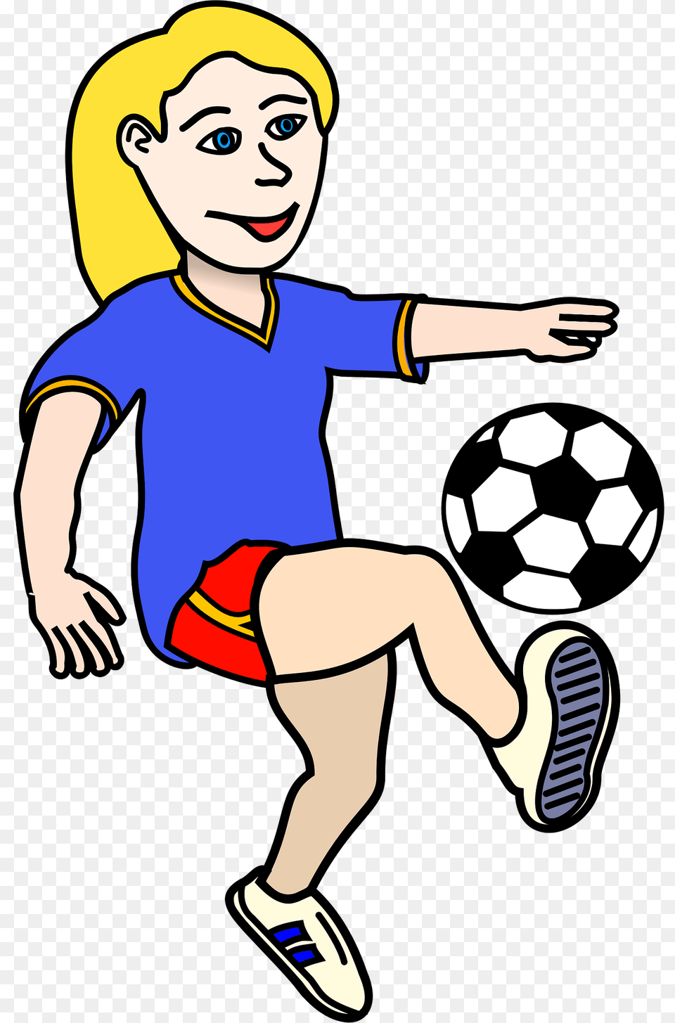 Girl Playing Football Clipart, Baby, Person, Kicking, Head Free Png Download