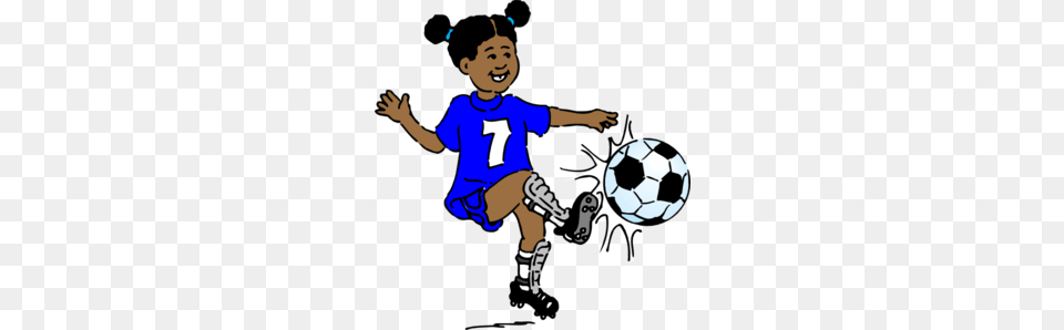Girl Playing Footy Clip Art, Sport, Ball, Soccer Ball, Football Free Png Download