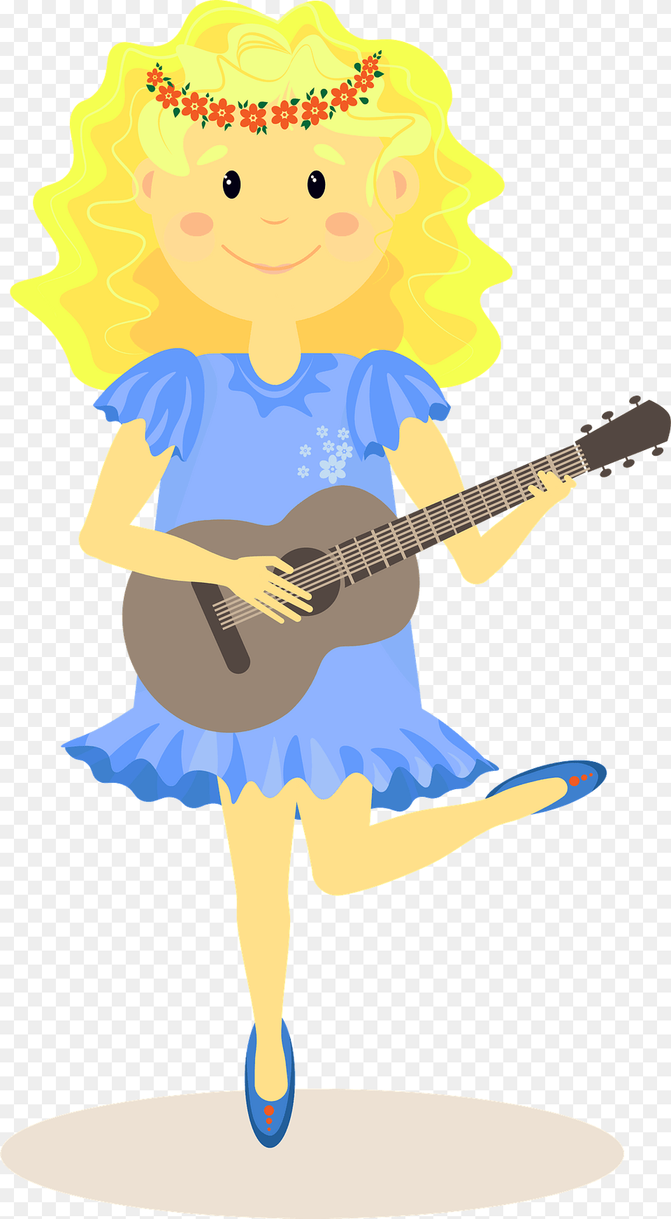 Girl Playing Guitar Clipart, Musical Instrument, Person, Leisure Activities, Baby Png
