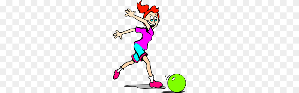 Girl Playing With A Bowling Ball Clipart For Web, Baby, Person, Handball, Sport Free Png