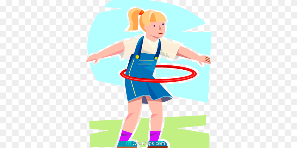 Girl Playing With A Hula Hoop Royalty Vector Clip Art, Baby, Person, Face, Head Png