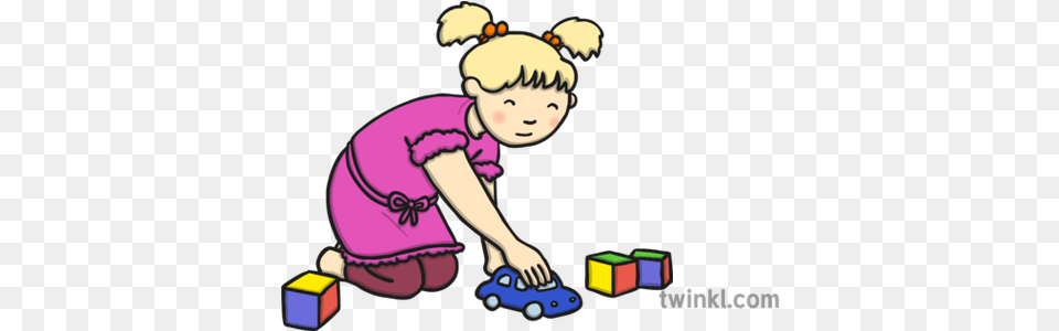 Girl Playing With Toy Car Illustration Twinkl Toy Car Twinkl, Baby, Person, Face, Head Free Png Download