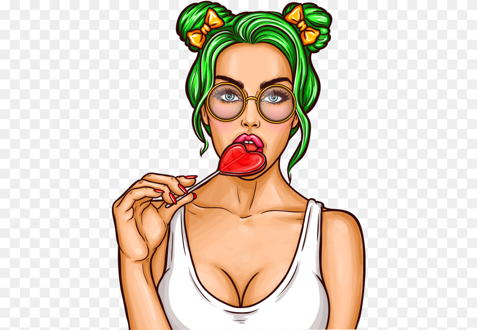 Girl Pop Art Image Download Searchpng Hot Girl Pop Art, Adult, Sweets, Person, Woman Png