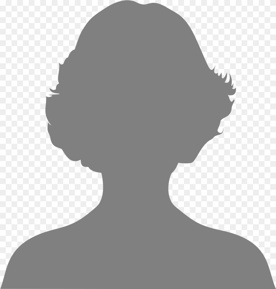 Girl Portrait Silhouette Clipart, Body Part, Face, Head, Neck Png Image