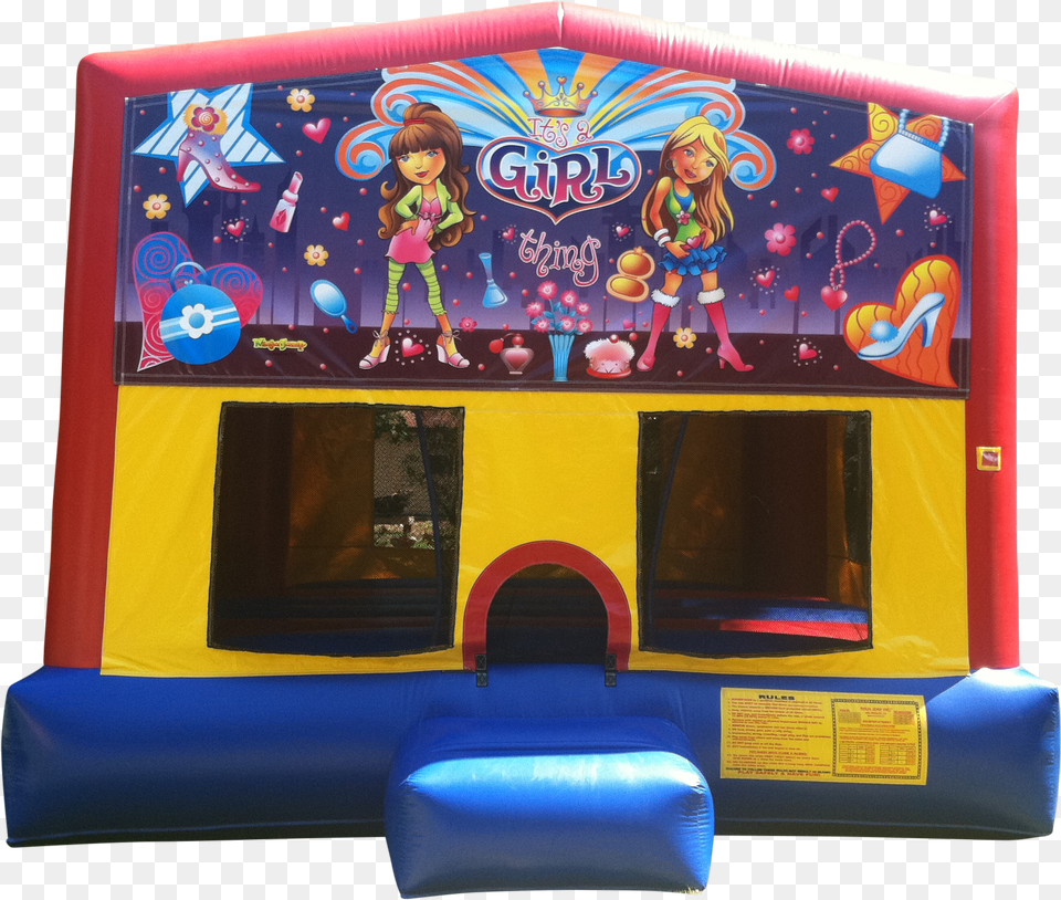 Girl Power Bounce House Rental Joliet Inflatable, Child, Female, Person, Indoors Free Png Download