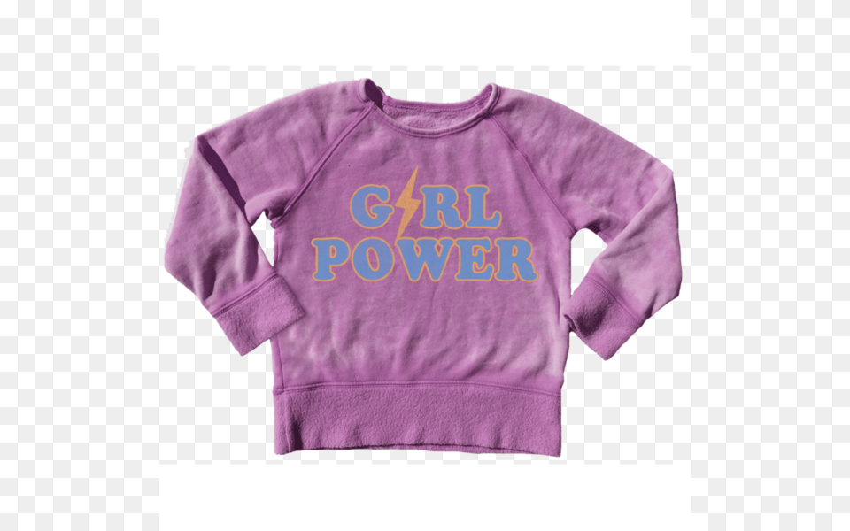 Girl Power Burnout Petunia Sweatshirt Girl Power Burnout Petunia, Clothing, Knitwear, Sweater, Hoodie Png