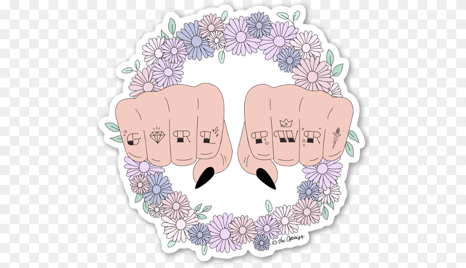 Girl Power Fists Sticker Illustration, Body Part, Hand, Person, Finger Free Png Download