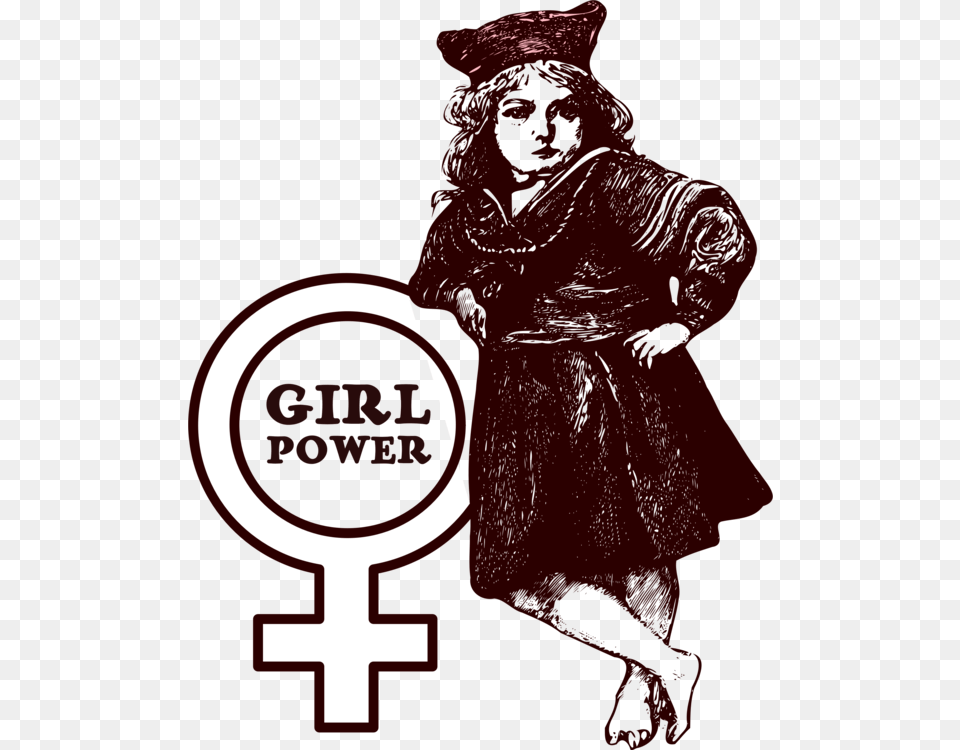 Girl Power Symbol Power Girl, Clothing, Coat, Hood, Logo Free Png