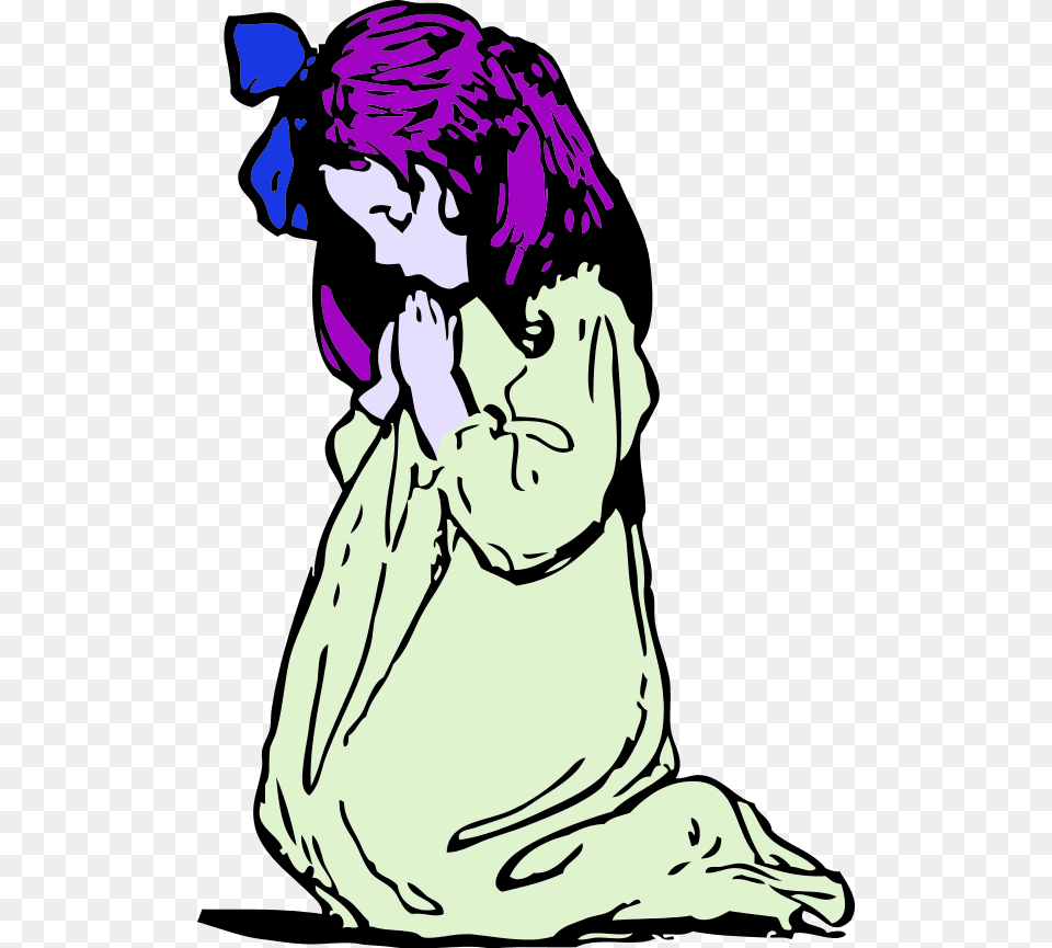 Girl Praying Clip Art, Kneeling, Person, Face, Head Png